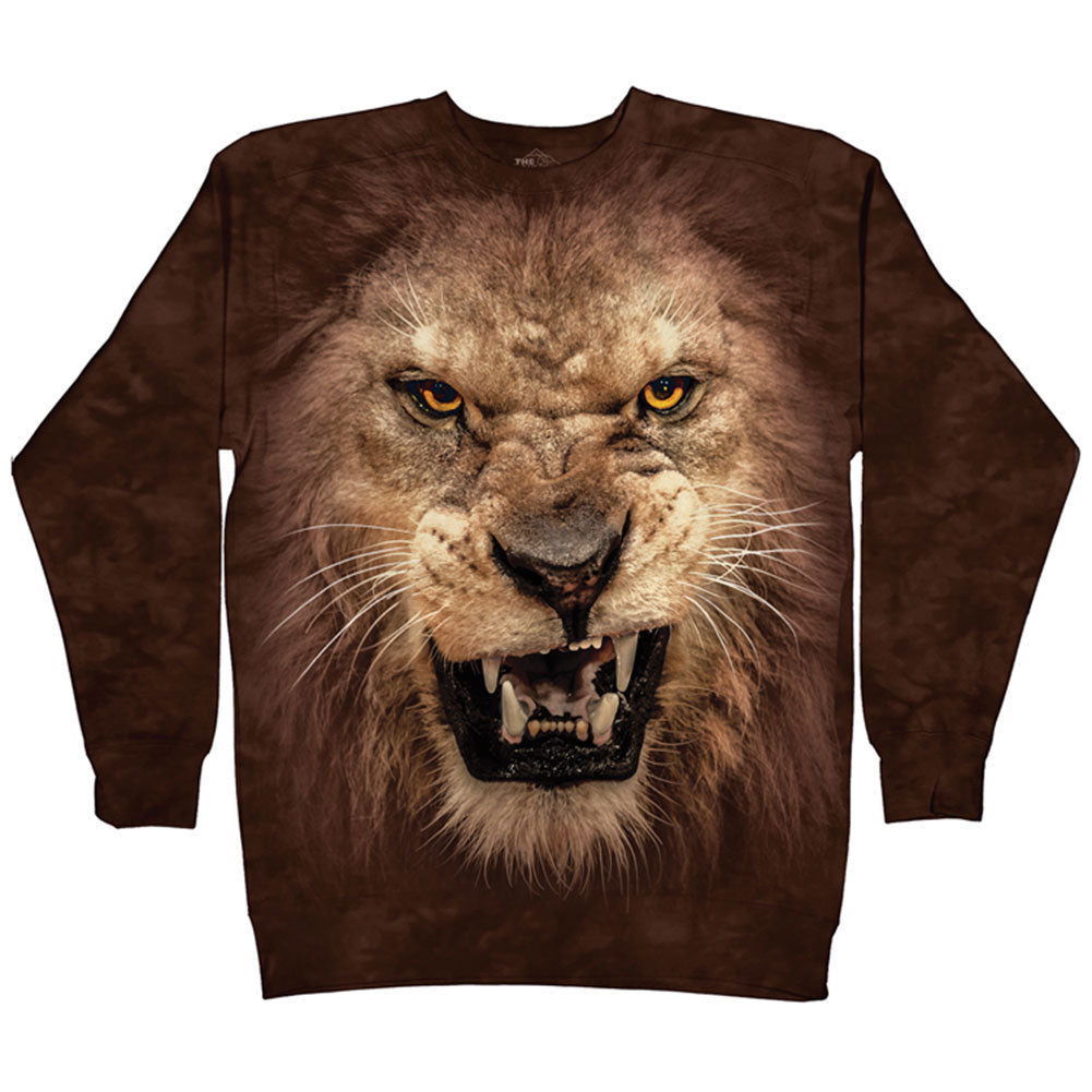 The Mountain Big Face Roaring Lion Sweatshirt