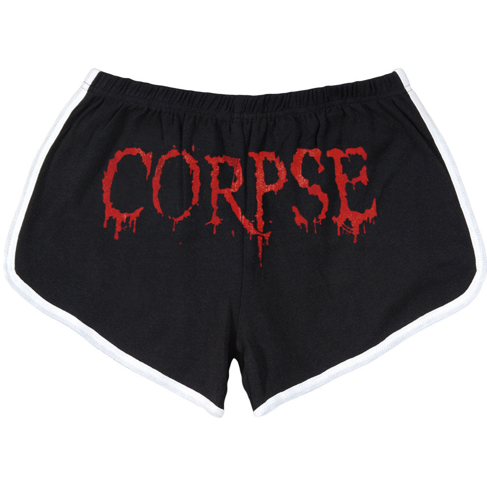 Cannibal Corpse Logo Corpse Girl Running Shorts Booty Shorts Back