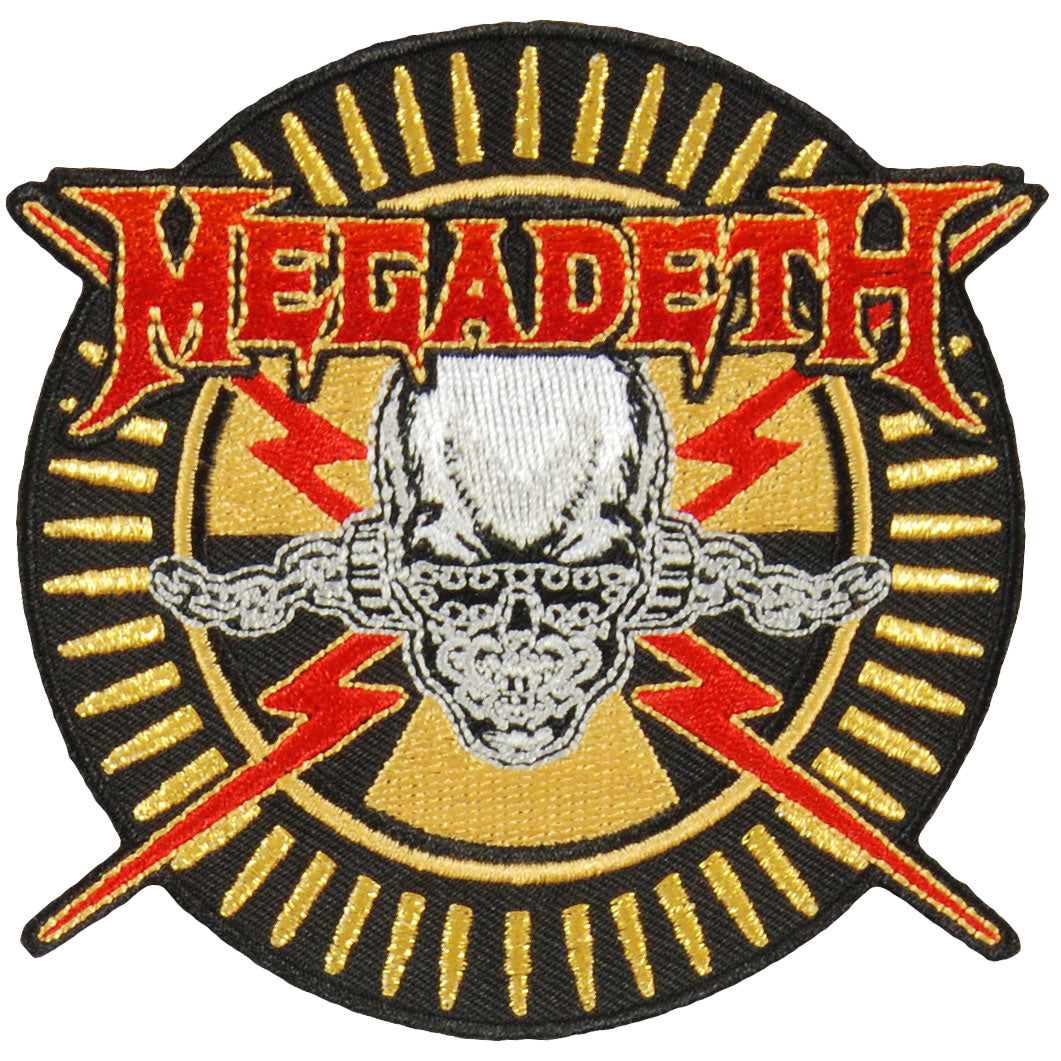 Megadeth Skull & Bullets Embroidered Patch Front