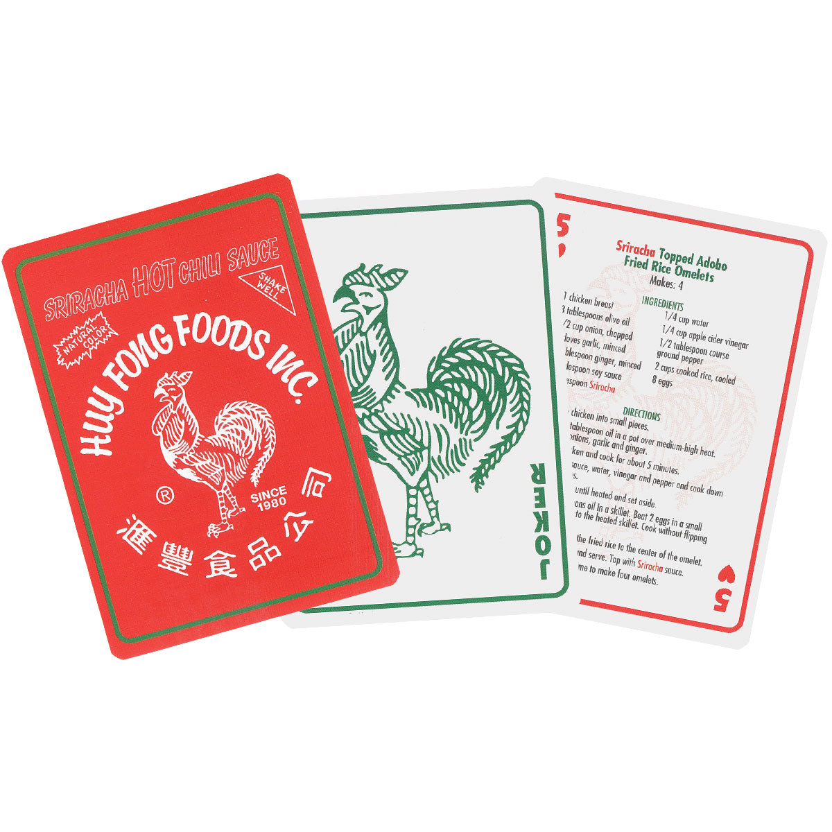 Sriracha Recipes Playing Cards