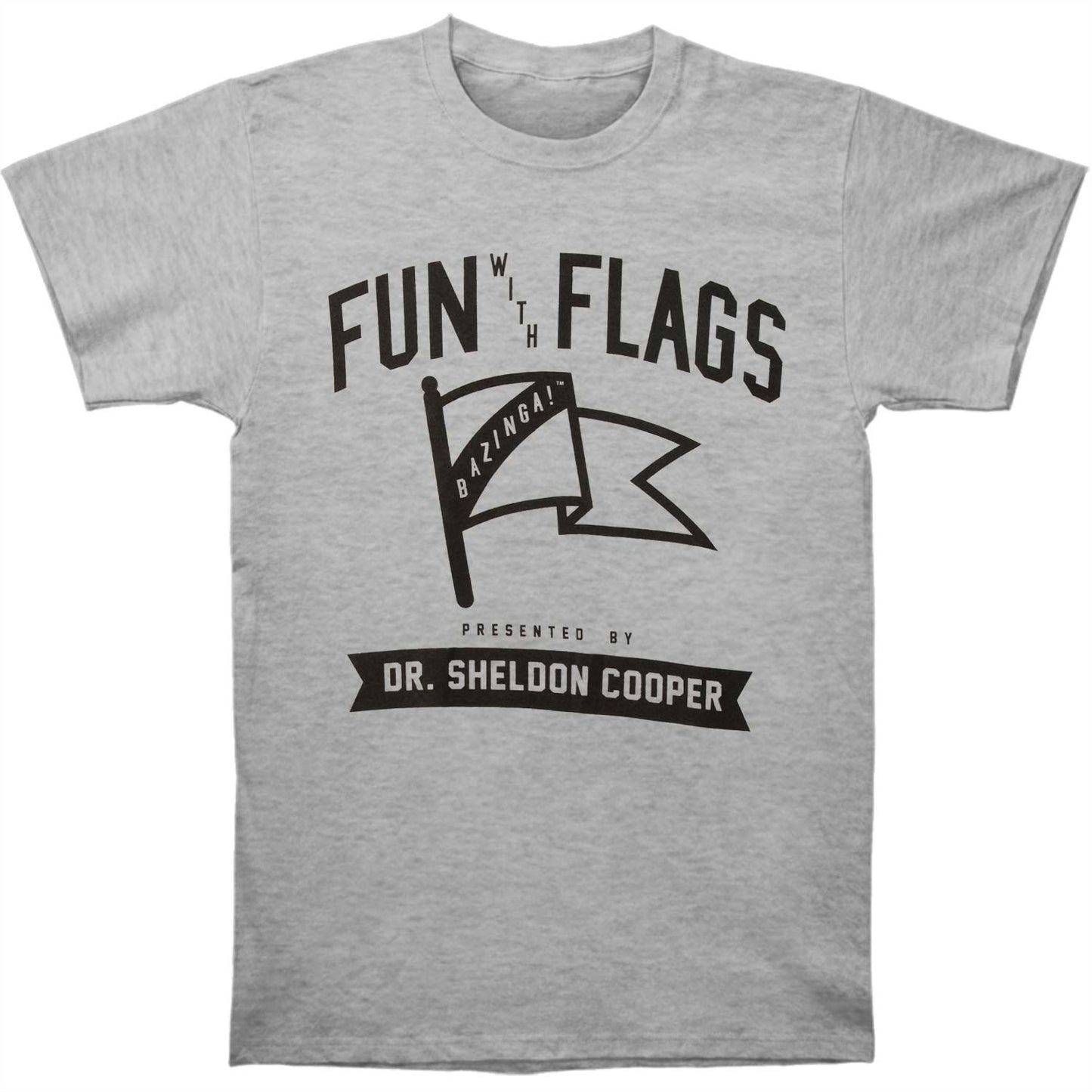 Big Bang Theory Fun With Flags Slim Fit T-shirt Front