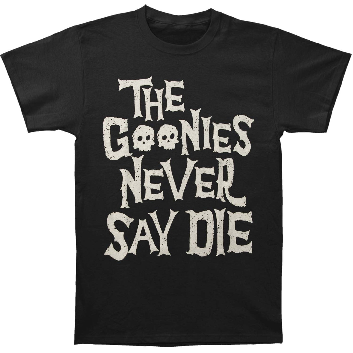 Goonies Never Say Die Skulls Slim Fit T-shirt Front