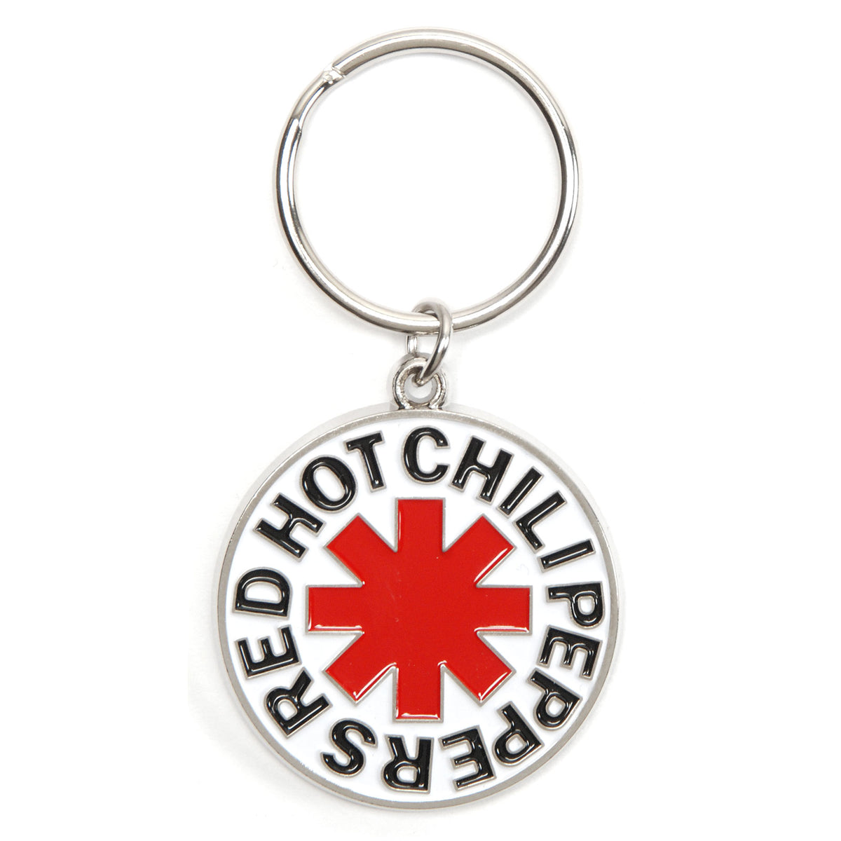 Red Hot Chili Peppers Asterisk Metal Key Chain Front