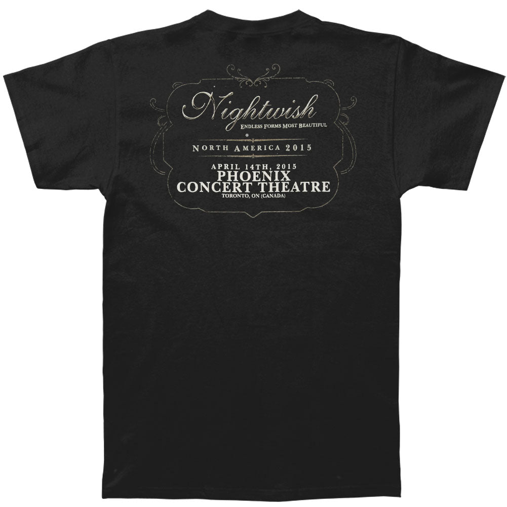 Nightwish Endless Forms Most Beautiful Tour Phoenix Concert T-shirt Back