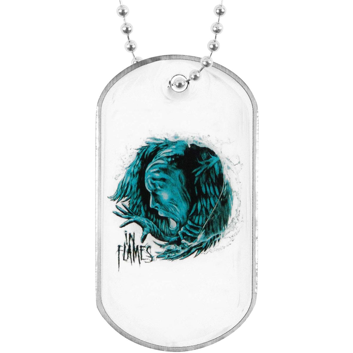 In Flames Siren Charms Dog Tag Necklace Front