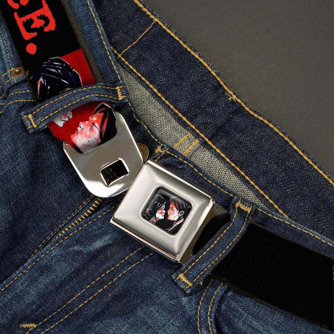 My Chemical Romance Three Cheers For Sweet Revenge Block Seatbelt Buckle Belt Back