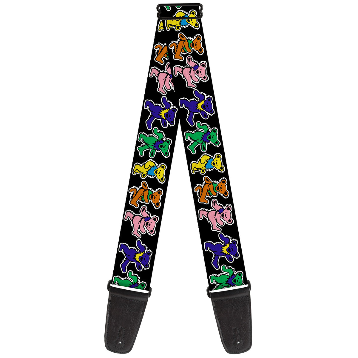 Grateful Dead Dancing Bears Guitar Strap Front