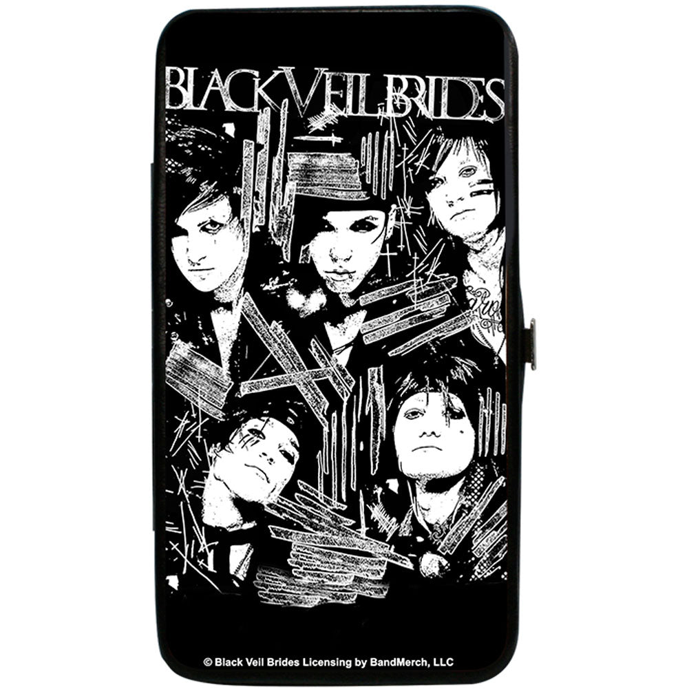 Black Veil Brides Group Pose 5 Girls Wallet Back