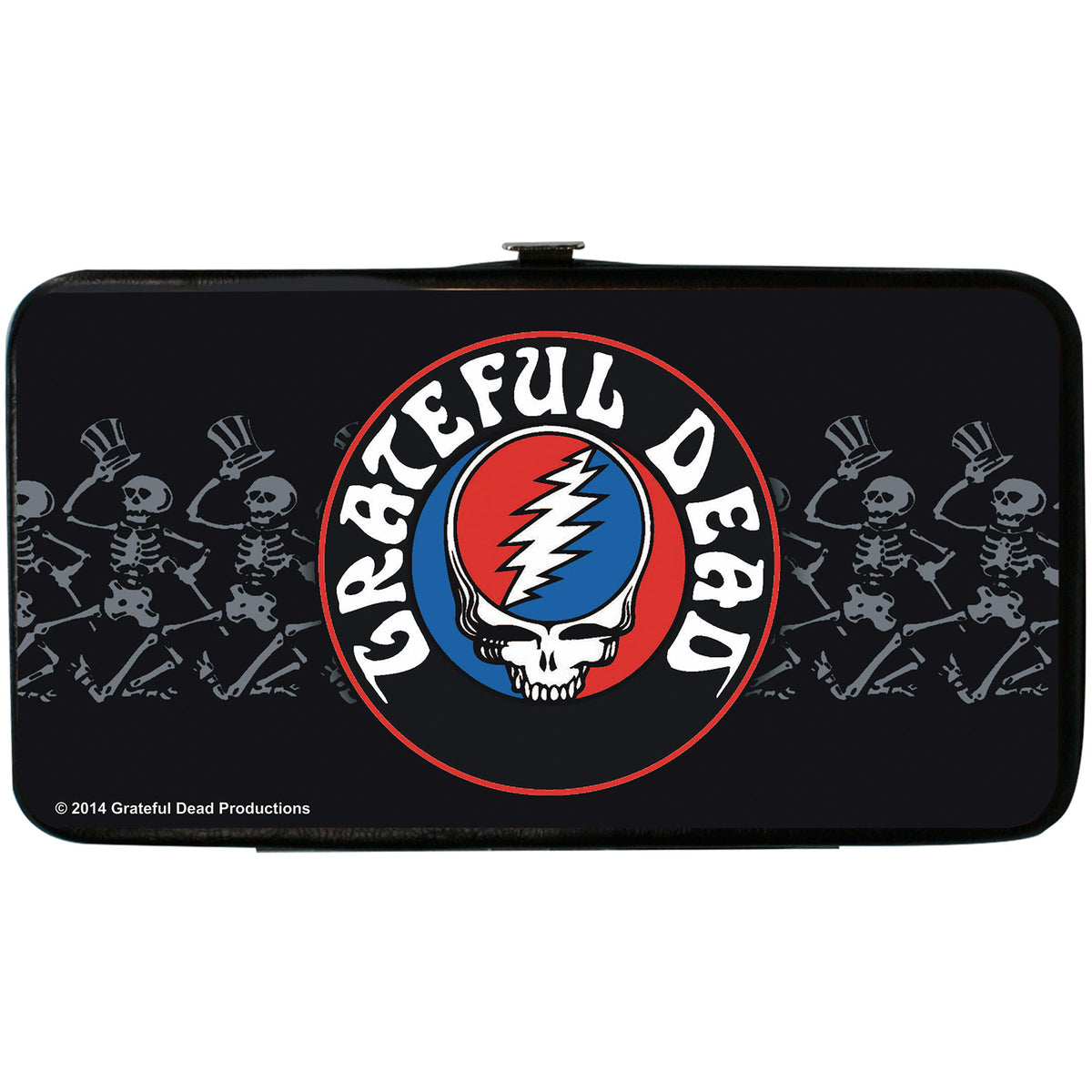 Grateful Dead Steal Your Face Logo Dancing Skeletons Girls Wallet Back