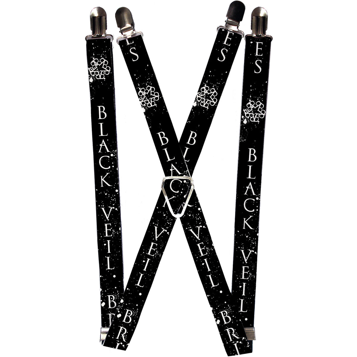 Black Veil Brides Star Logo Suspenders Front