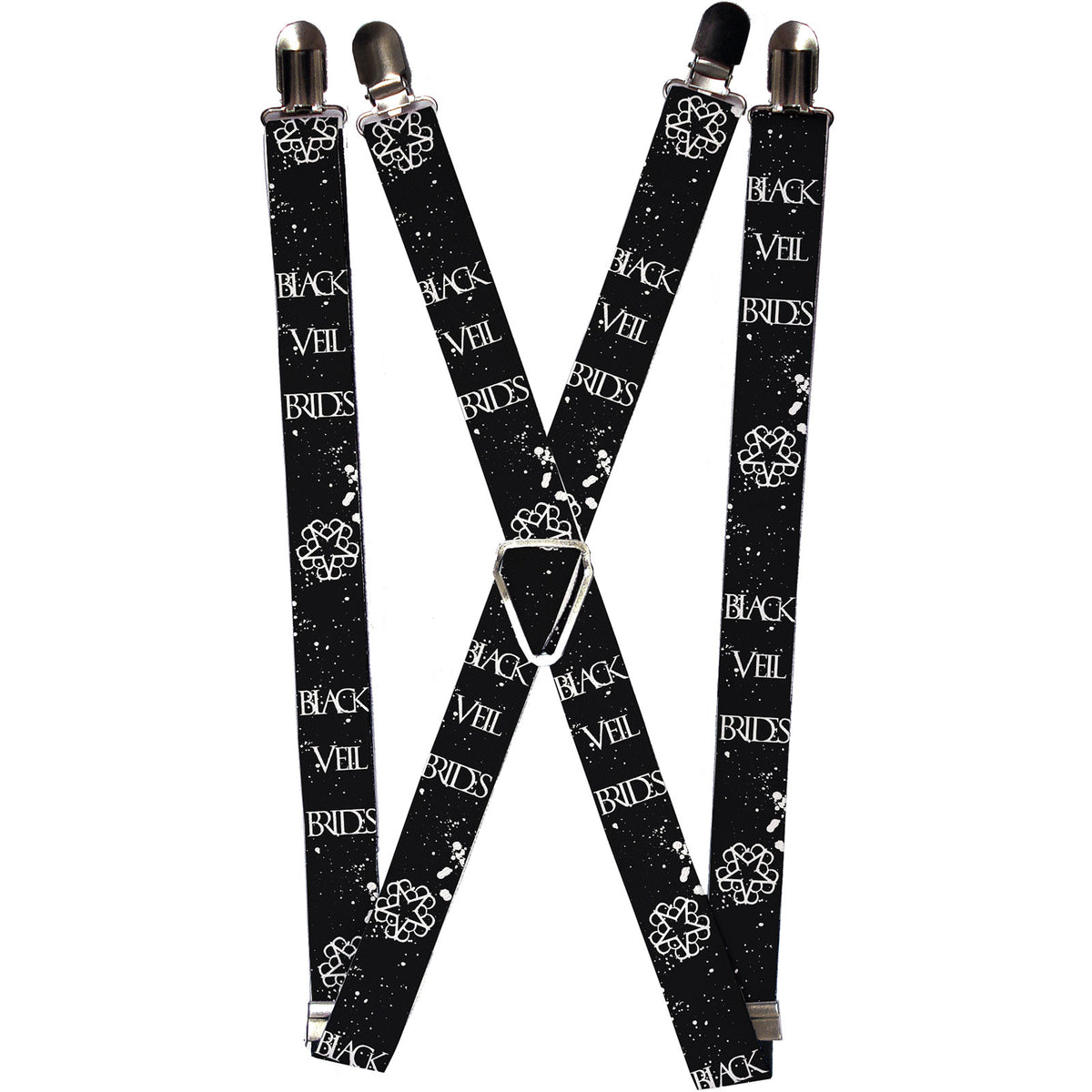 Black Veil Brides Star Logo Suspenders Front