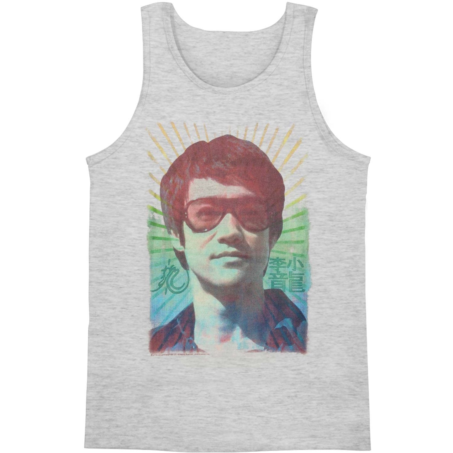 Bruce Lee Rainbow Mens Tank Front