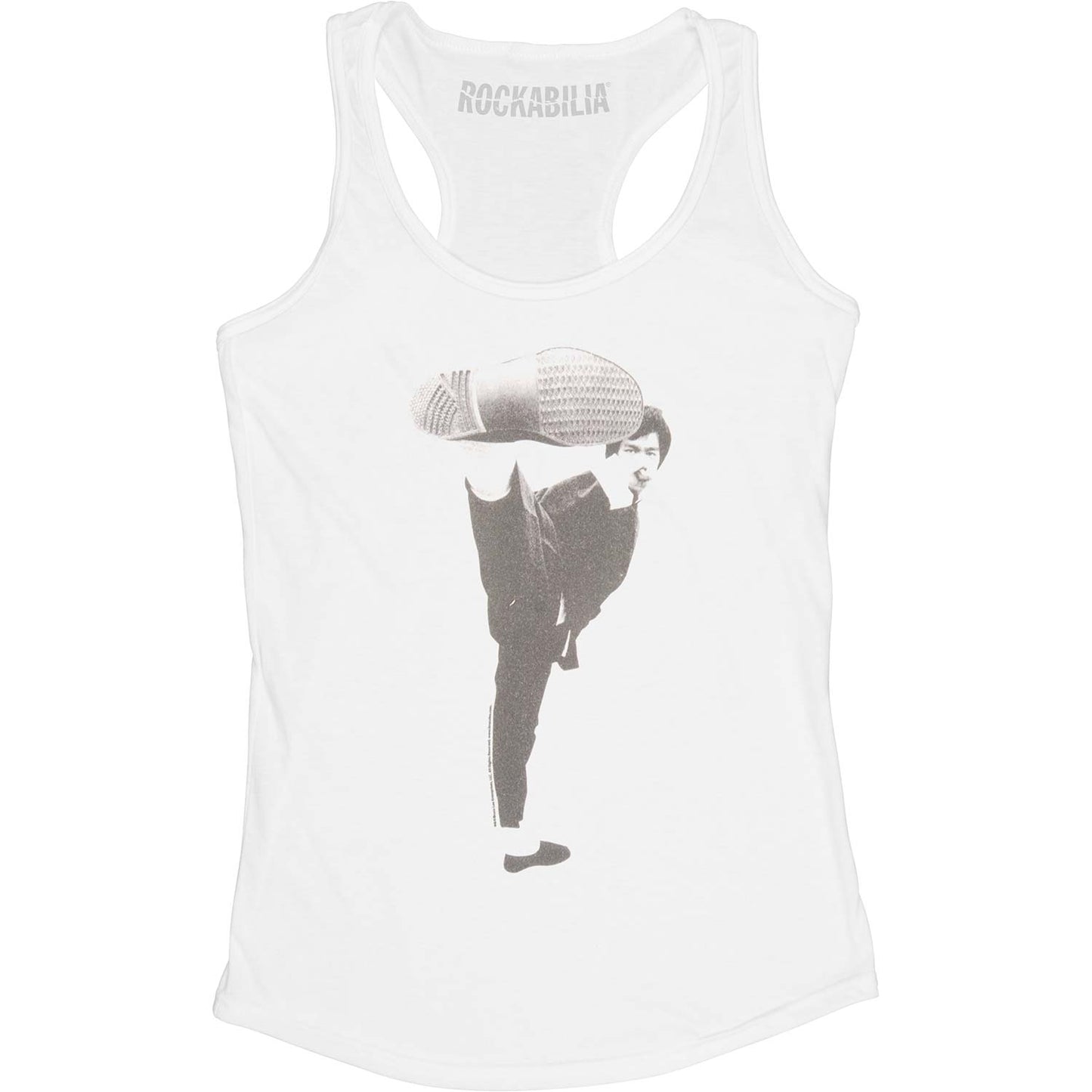 Bruce Lee Kick! Mens Tank Front