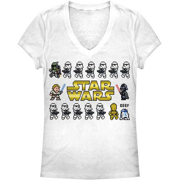 Star Wars Pixel Line Junior Top Front