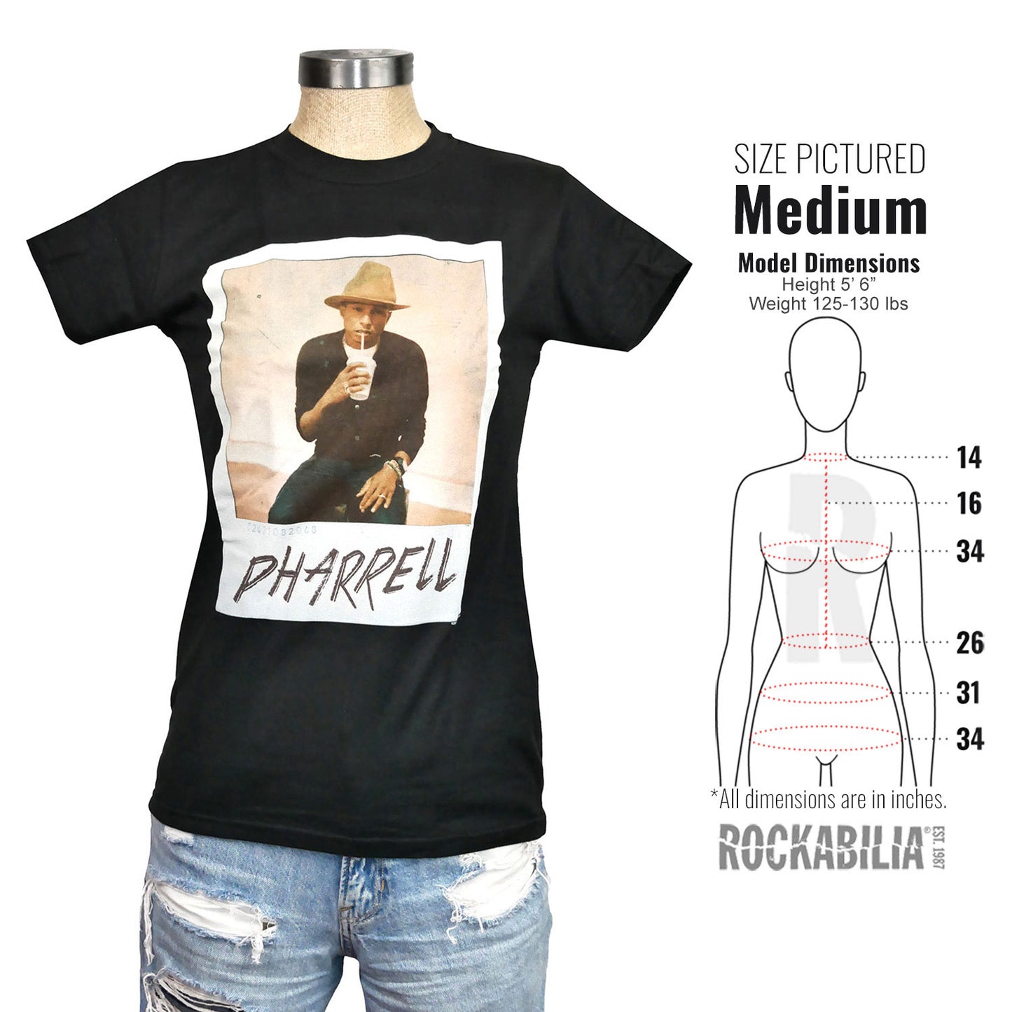 Pharrell Williams Sitting With Drink Photo Jr T Tissue Junior Top Alt 3
