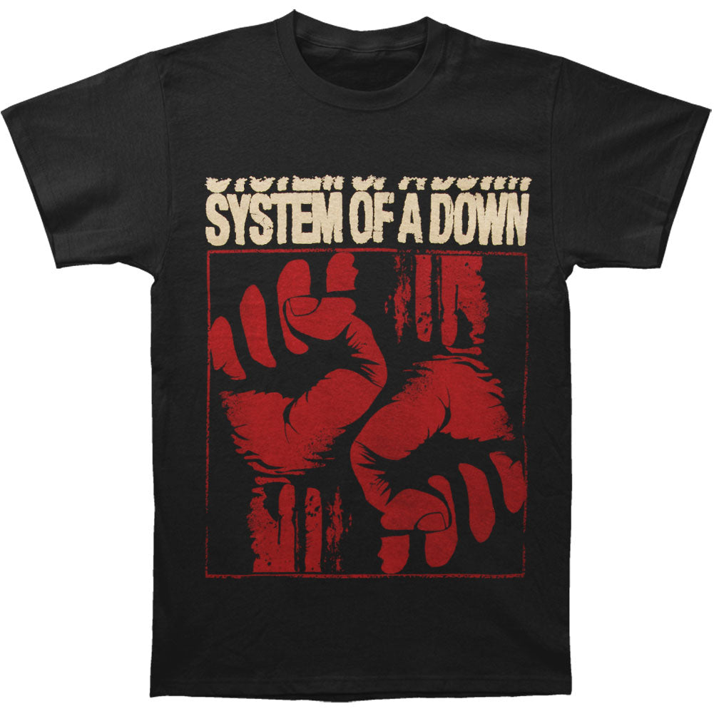 System Of A Down Fists Slim Fit T-shirt Front