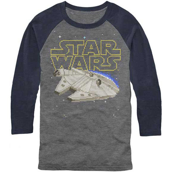 Star Wars Falcon Squared Baseball Jersey Front