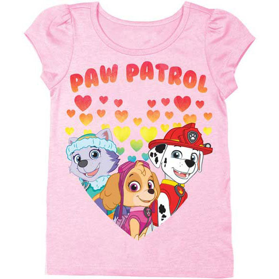 Paw Patrol Hearts Patrol Childrens T-shirt Front