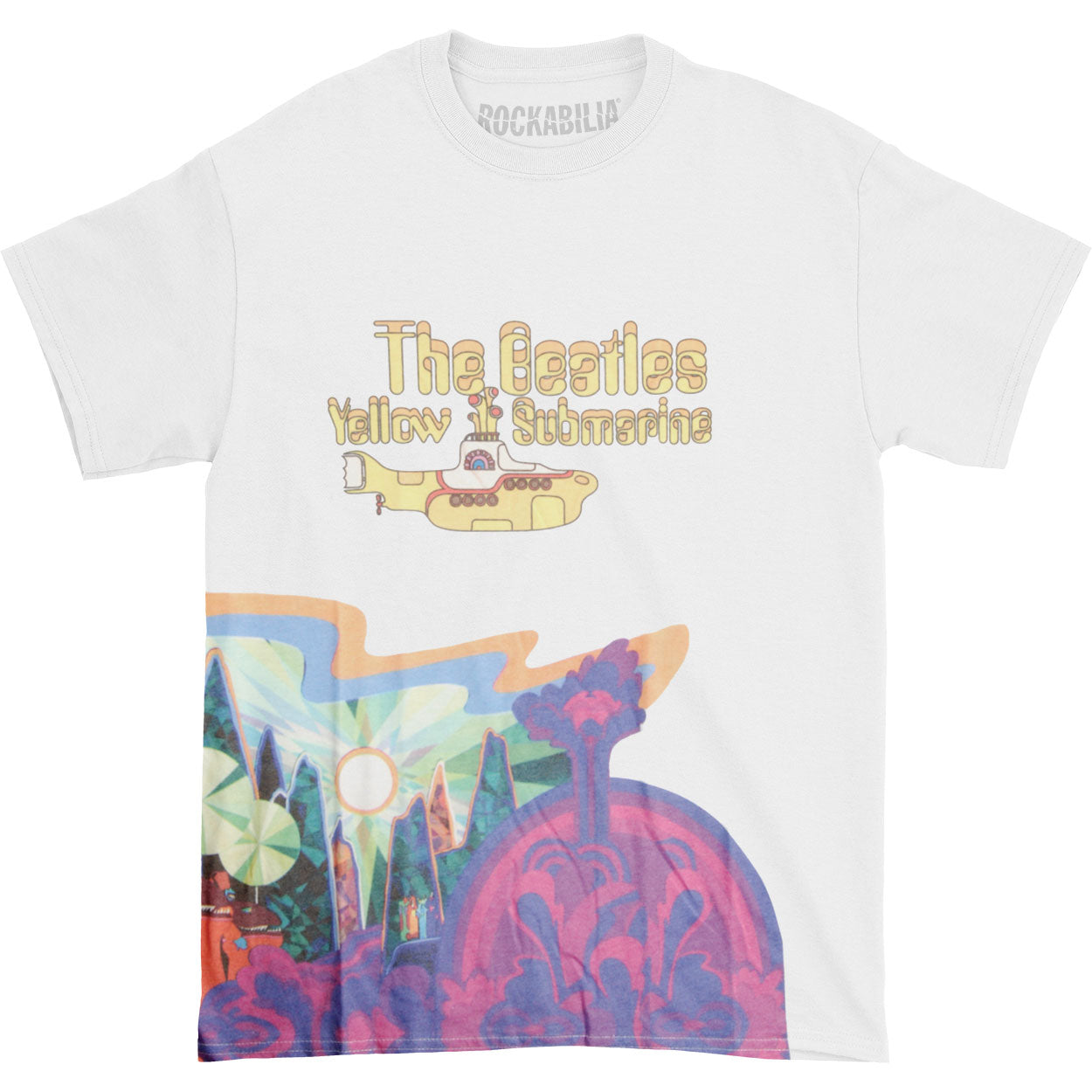 Beatles Yellow Sub Logo & Scenery T-shirt