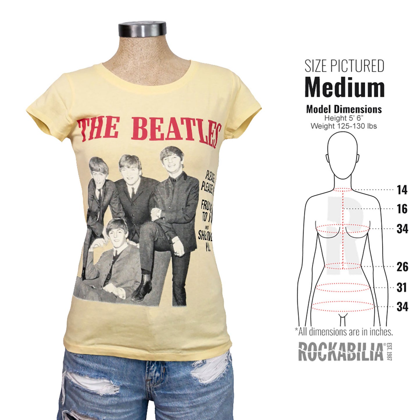 Beatles Please Please Me Girls Jr Fashion Top Alt 3