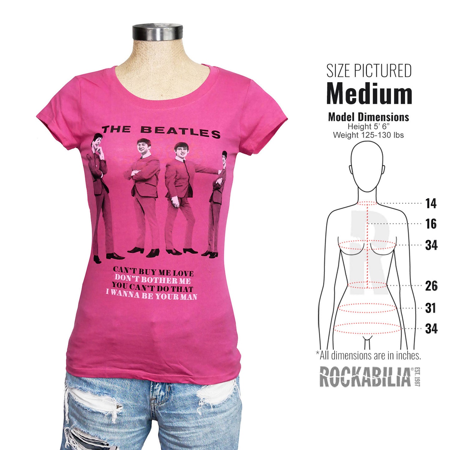 Beatles You Can't Do That Girls Jr Fashion Top Alt 3