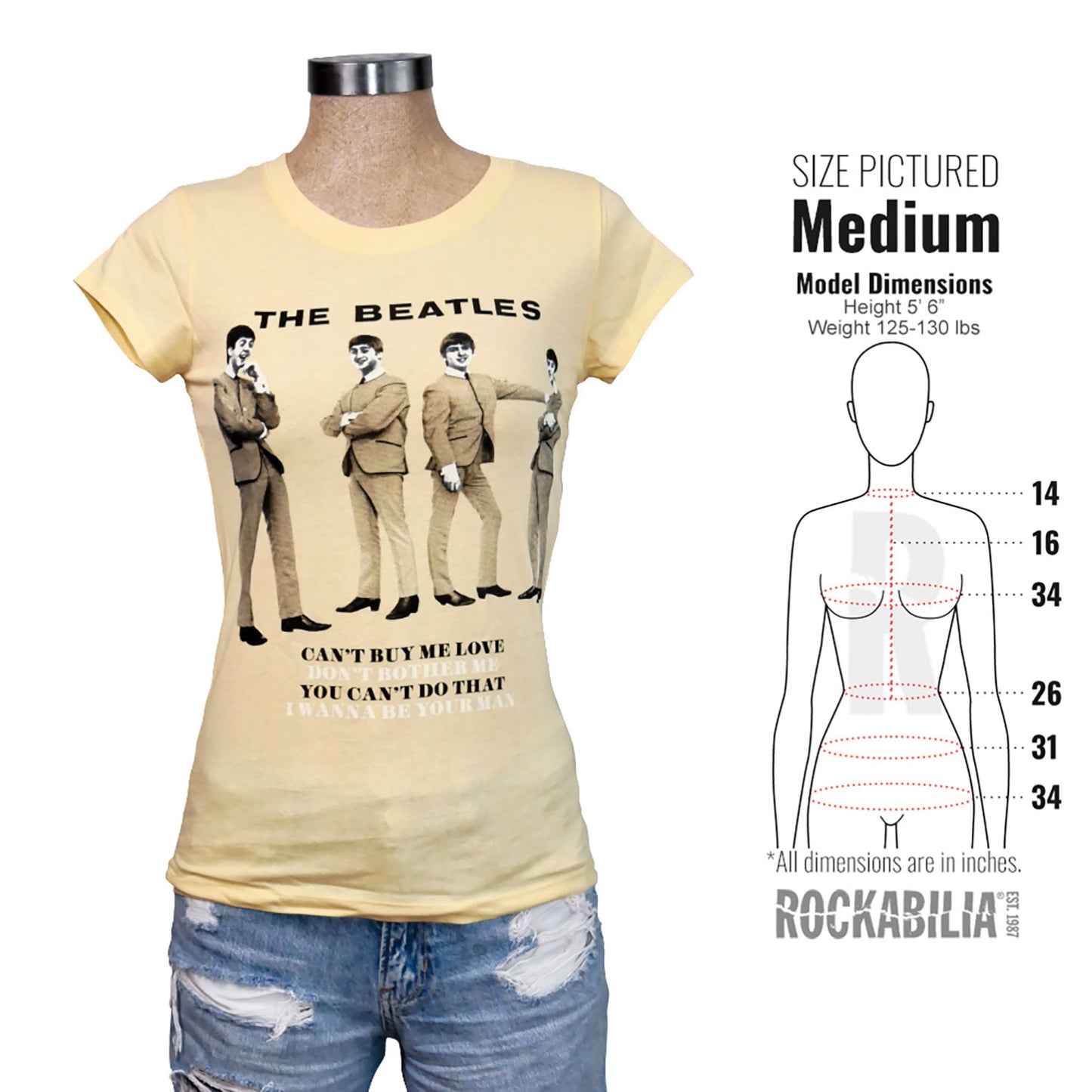 Beatles You Can't Do That Girls Jr Fashion Top Alt 3