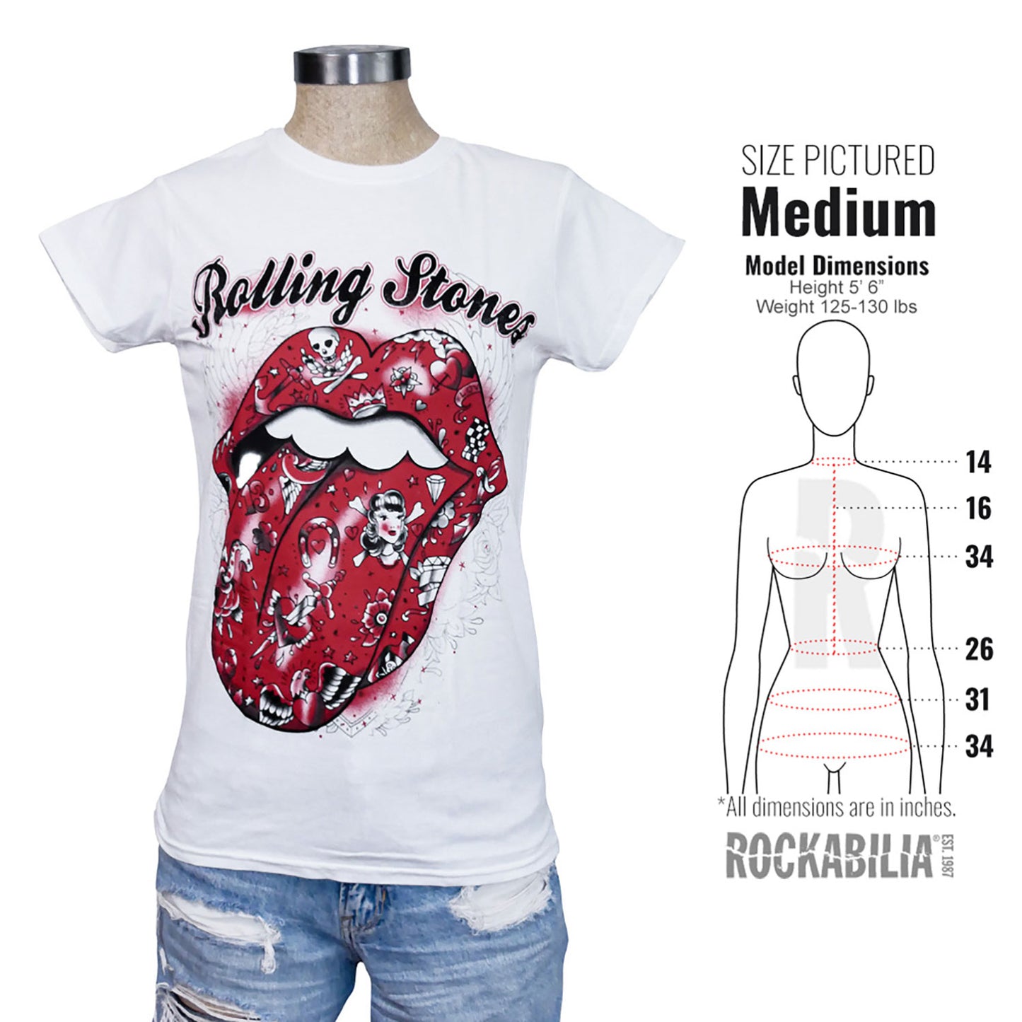 Rolling Stones Tattoo Flash Junior Top Alt 3