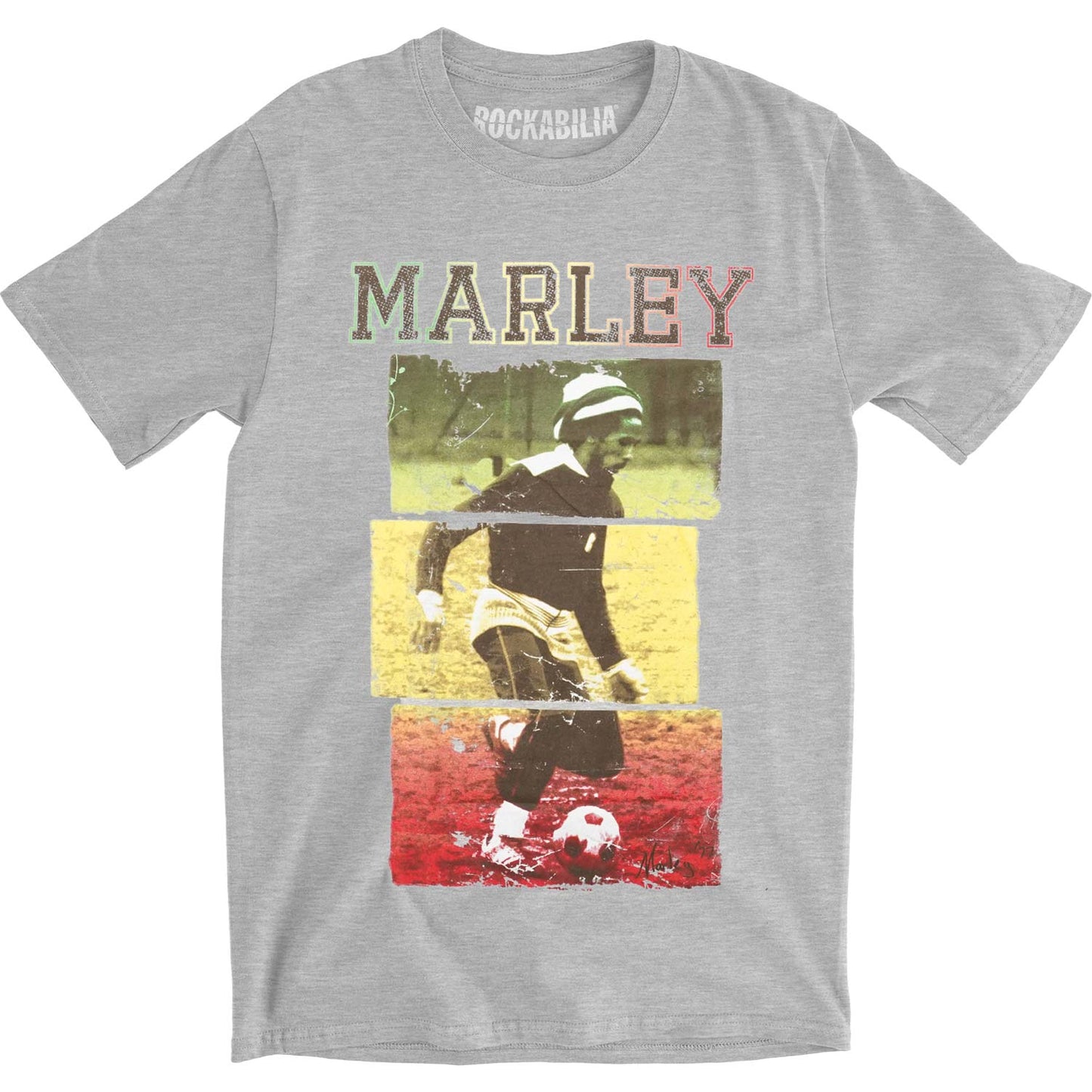 Bob Marley Rasta Football Slim Fit T-shirt Front