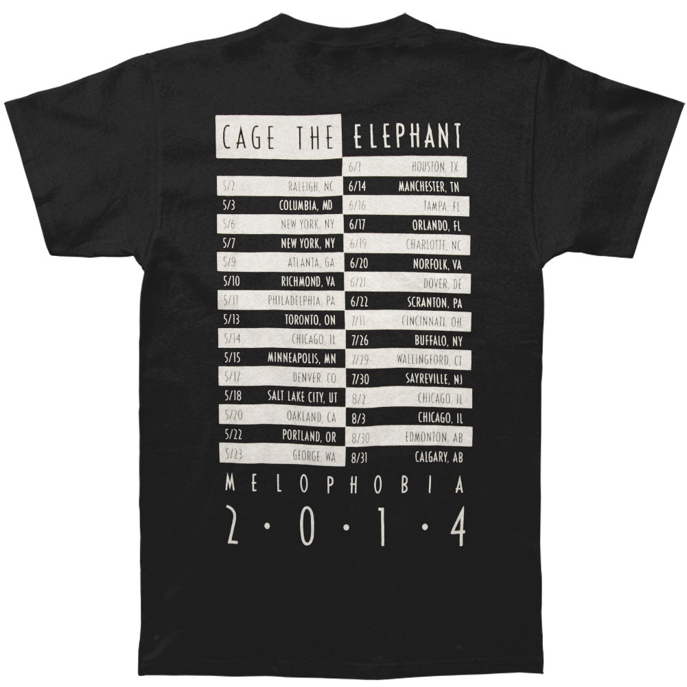 Cage The Elephant Melophobia 2014 Tour T-shirt