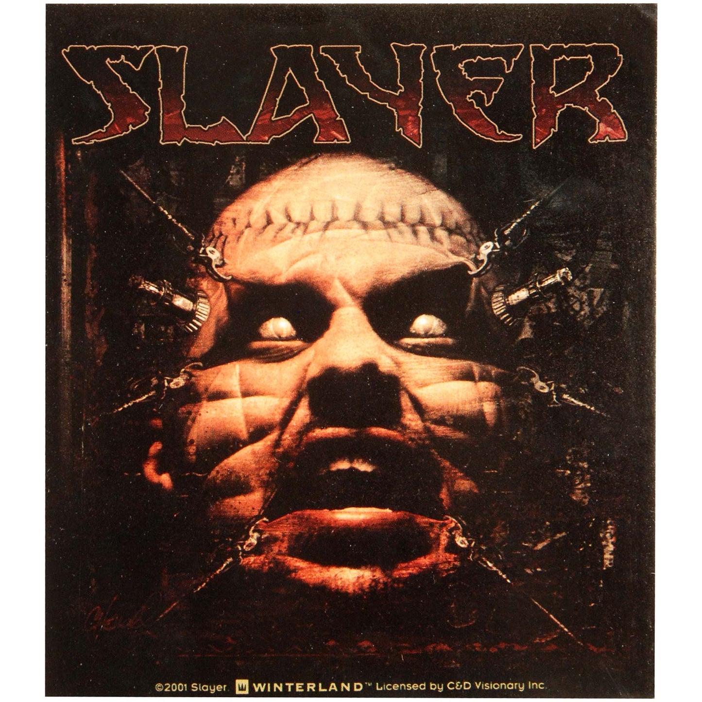 Slayer Streched Head Sticker Front