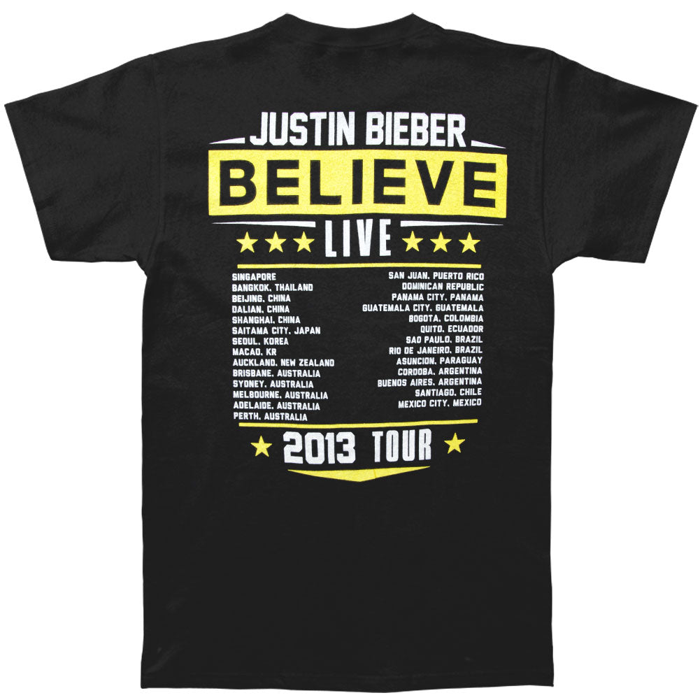 Justin Bieber Believe Live 2013 Tour T-shirt Back