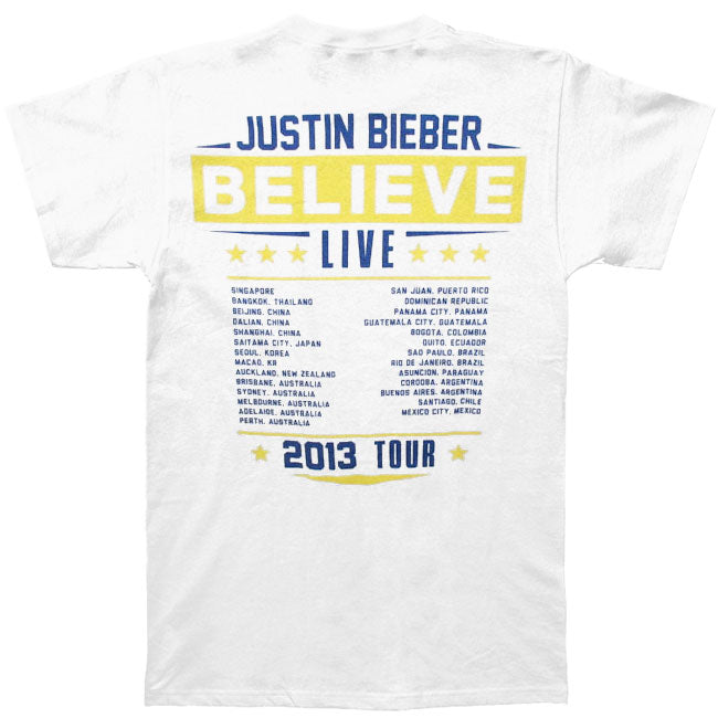 Justin Bieber Mic 2013 Tour Slim Fit T-shirt Back
