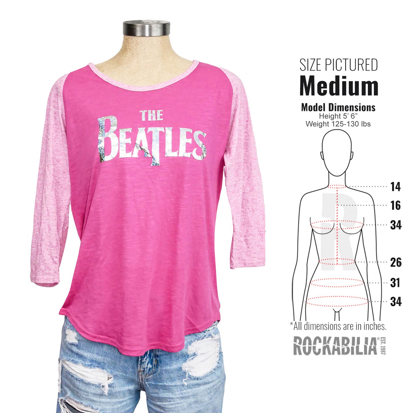Beatles Embellished Logo Jersey Junior Top Alt 3