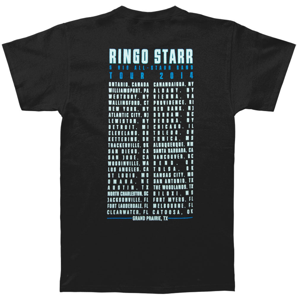 Ringo Starr Blue Portrait 2014 North America Tour Soft Tee T-shirt Back