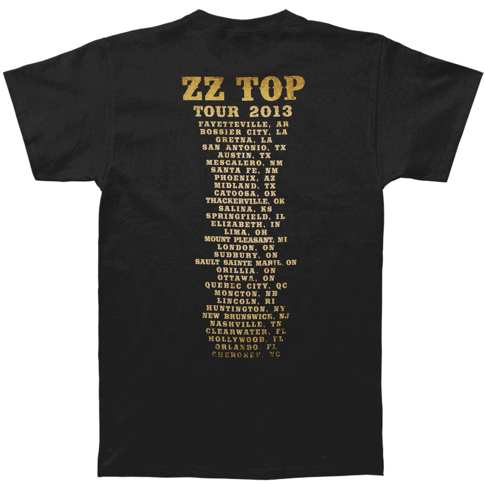 ZZ Top El Dorado Bar 2013 Tour T-shirt Back
