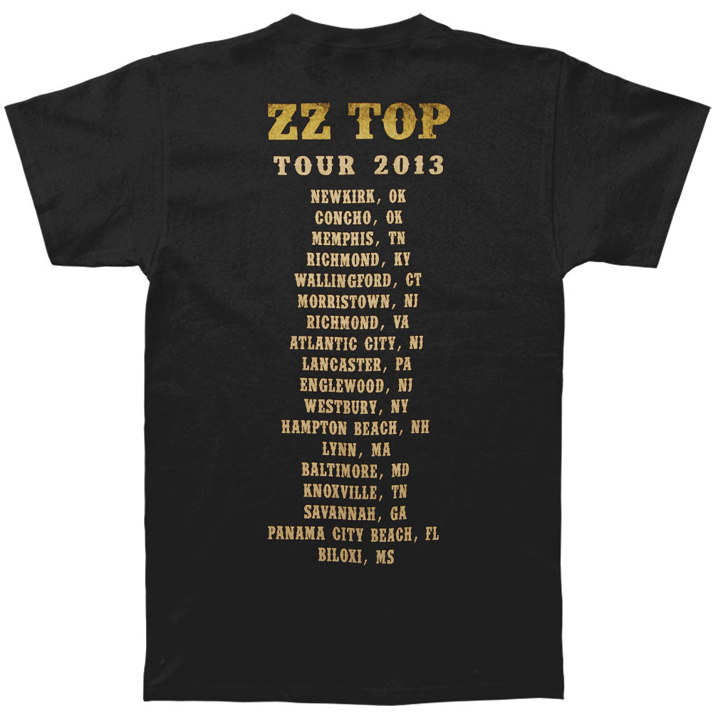 ZZ Top El Dorado Bar 2013 Tour T-shirt Back