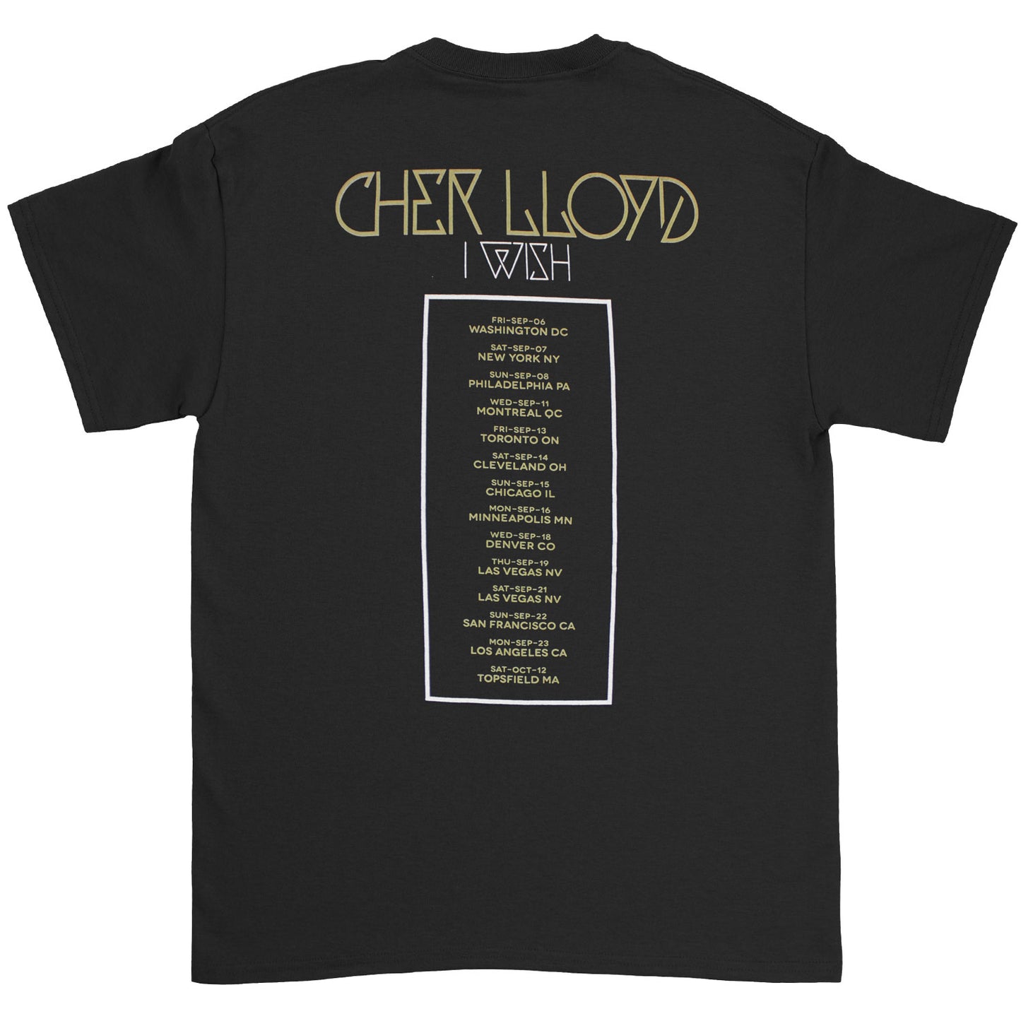 Cher Lloyd I Wish Tour T-shirt Tall Back