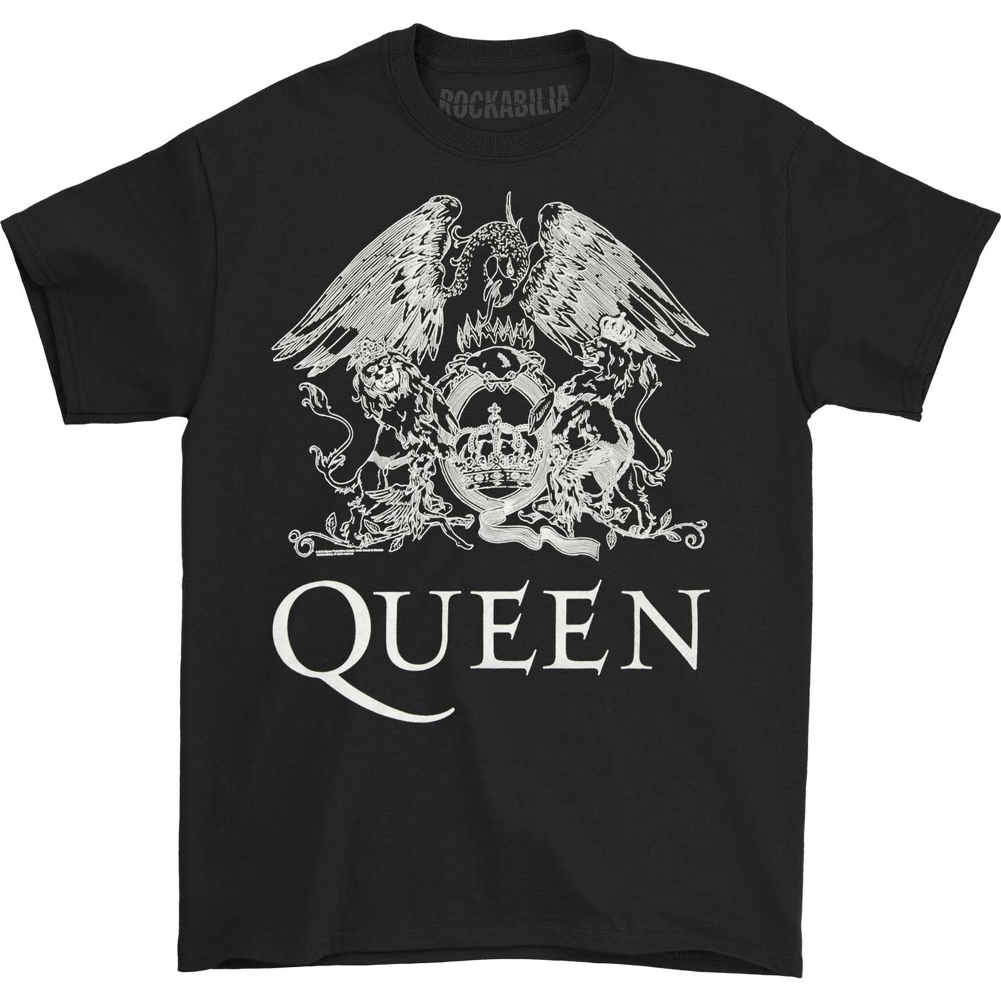 Queen White Logo Tee Black T-shirt Front