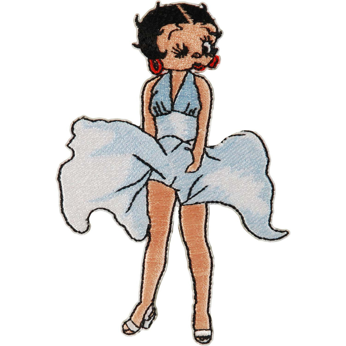 Betty Boop Dress Embroidered Patch Front