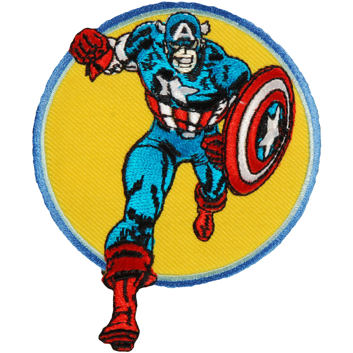 Captain America Running Embroidered Patch Front