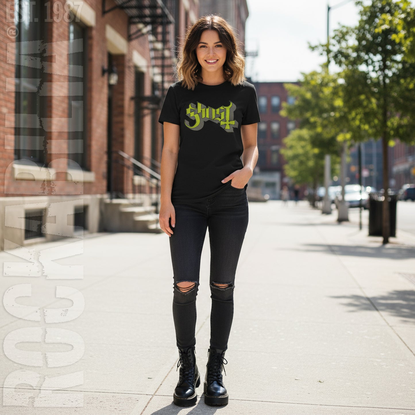 Ghost Green Logo Junior Top Alt 2