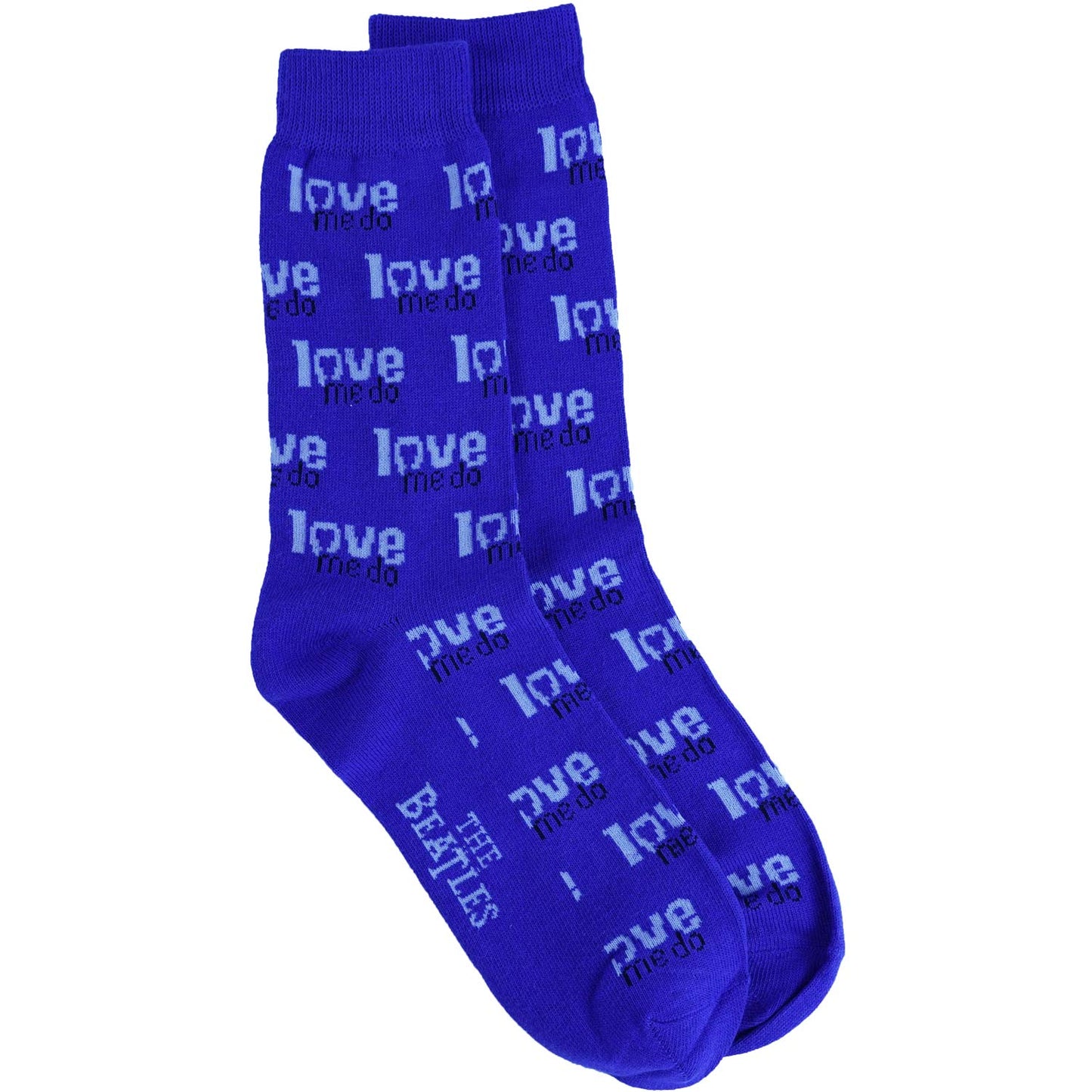 Beatles Love Me Do (Blue) Socks Front