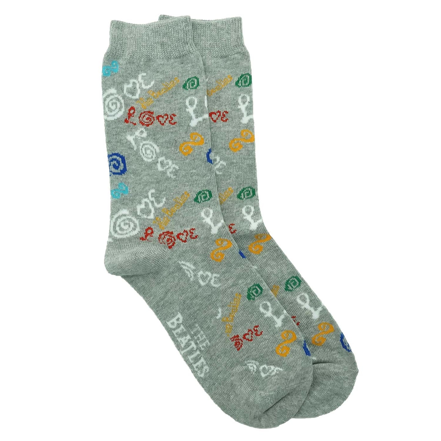 Beatles Love (Grey) Socks Front