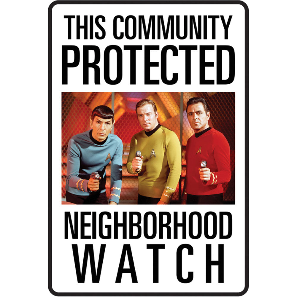 Star Trek Protected By Star Trek Tin Concert Sign
