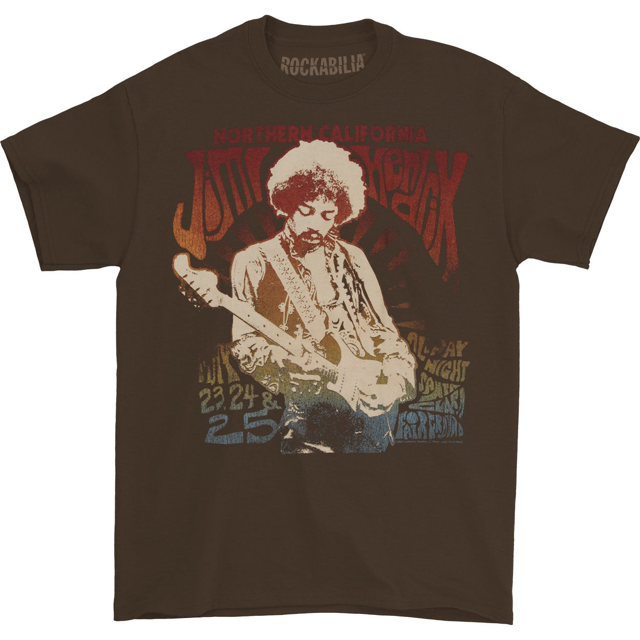 Jimi Hendrix Santa Clara, CA T-shirt Front