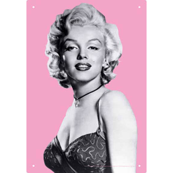 Marilyn Monroe Pink Tin Concert Sign