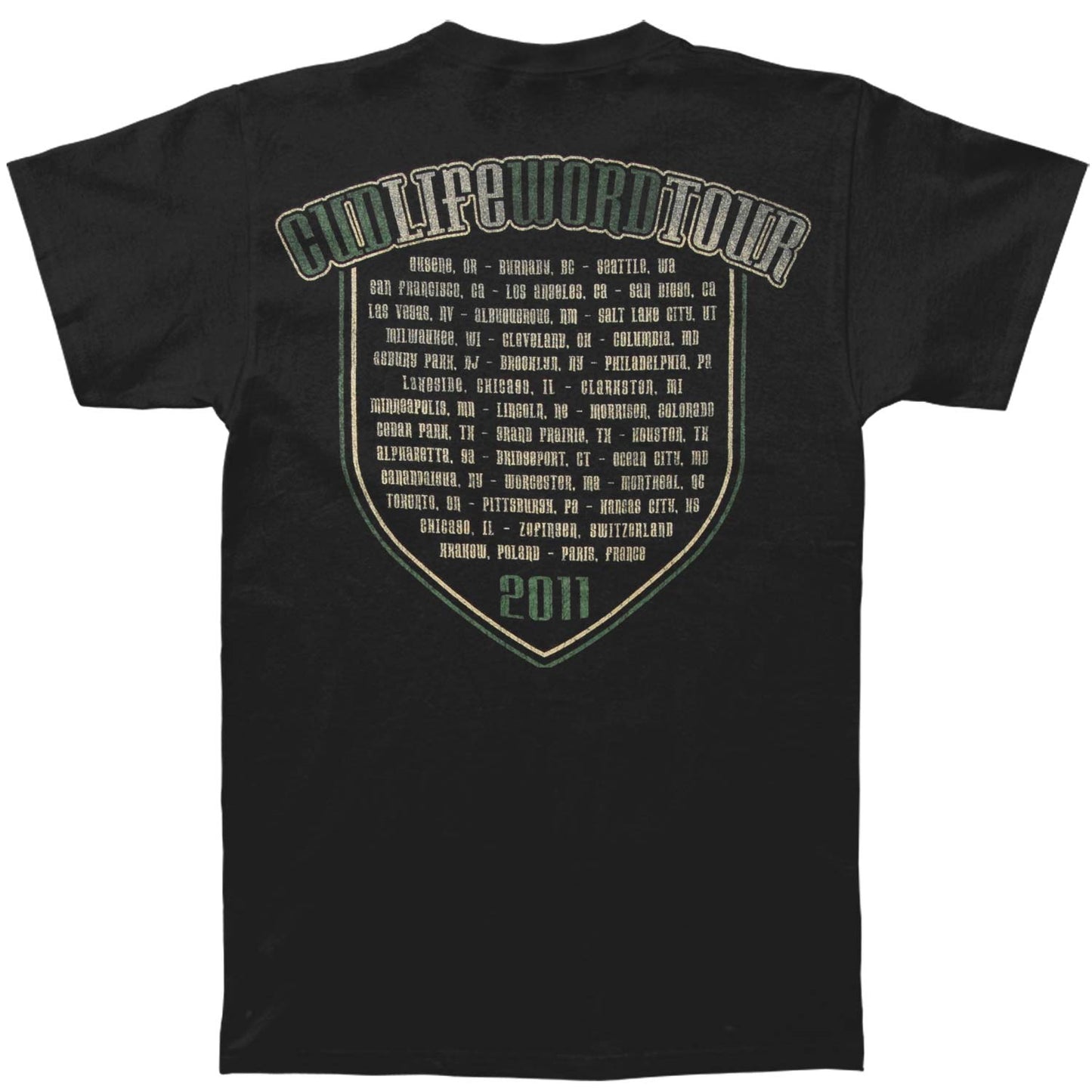 Kid Cudi Shades 2011 Tour Slim Fit T-shirt Back