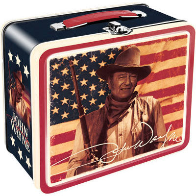 John Wayne Flag Lunch Box Front