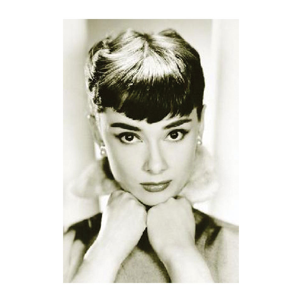 Audrey Hepburn Sepia Domestic Poster