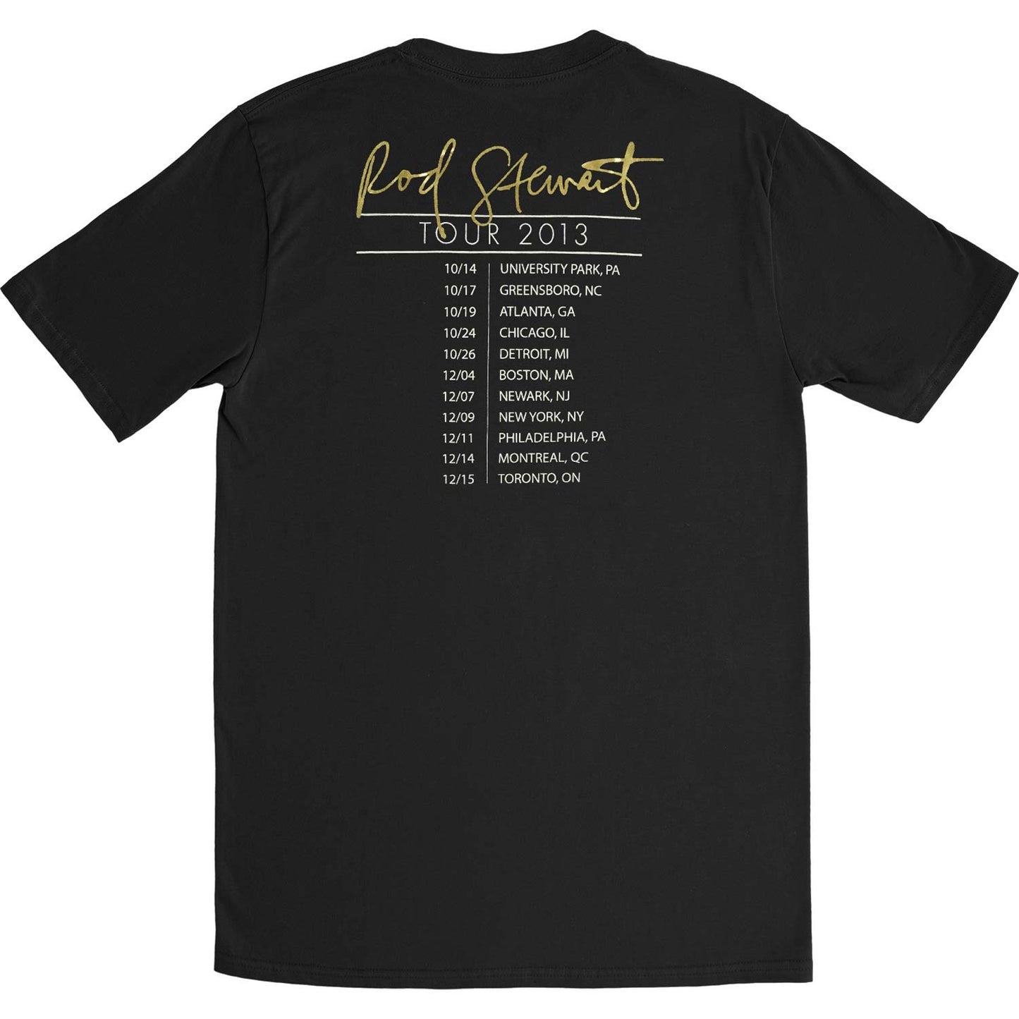 Rod Stewart 2013 Tour Slim Fit T-shirt Back